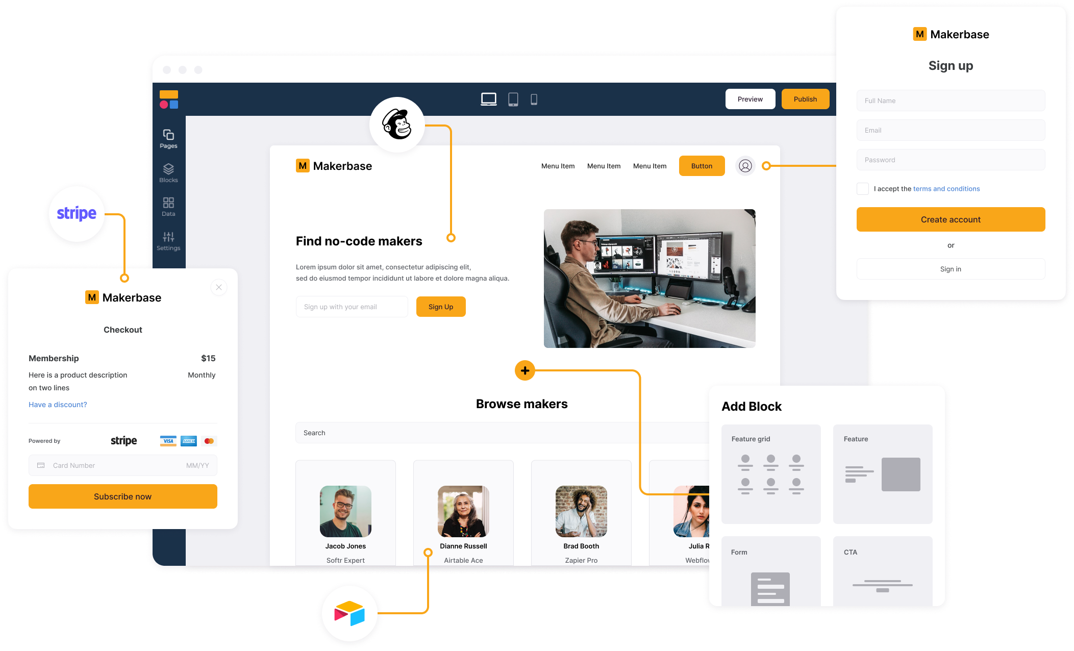 softr features to build a marketplace