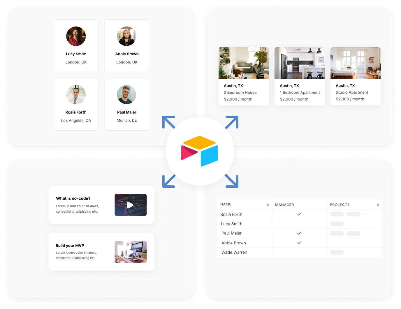 dynamic list layouts