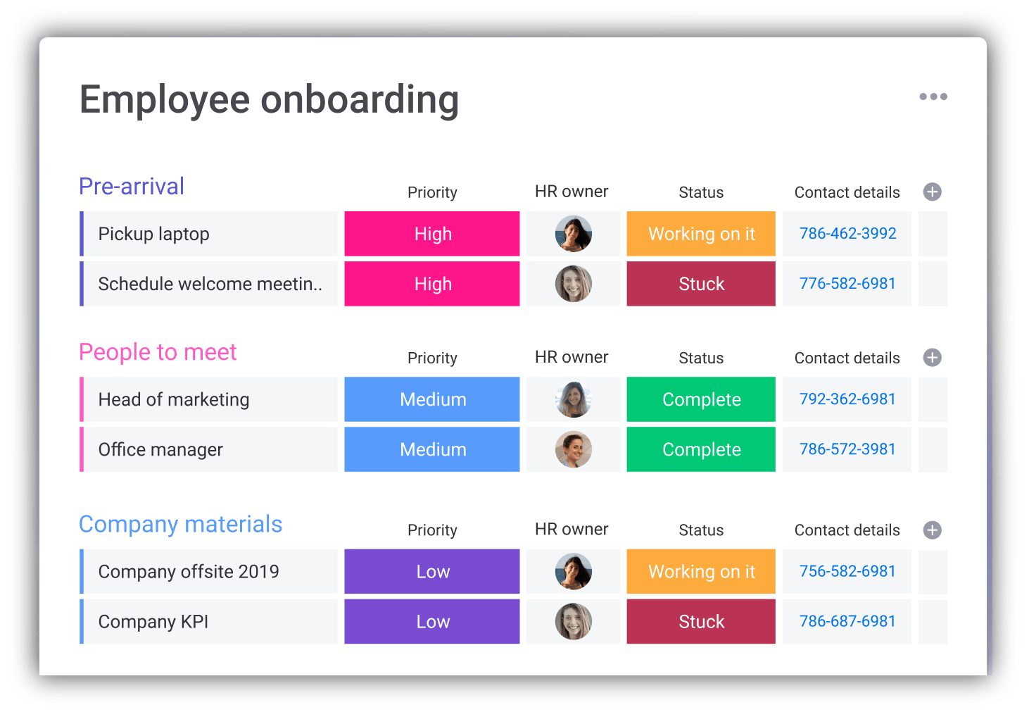 Interview Tracking System monday