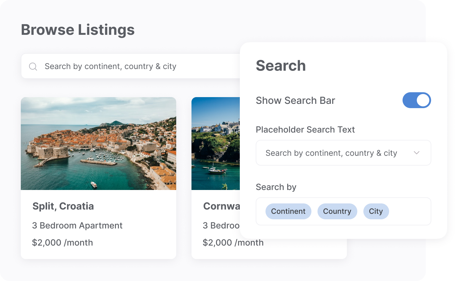 Real-time, dynamic search