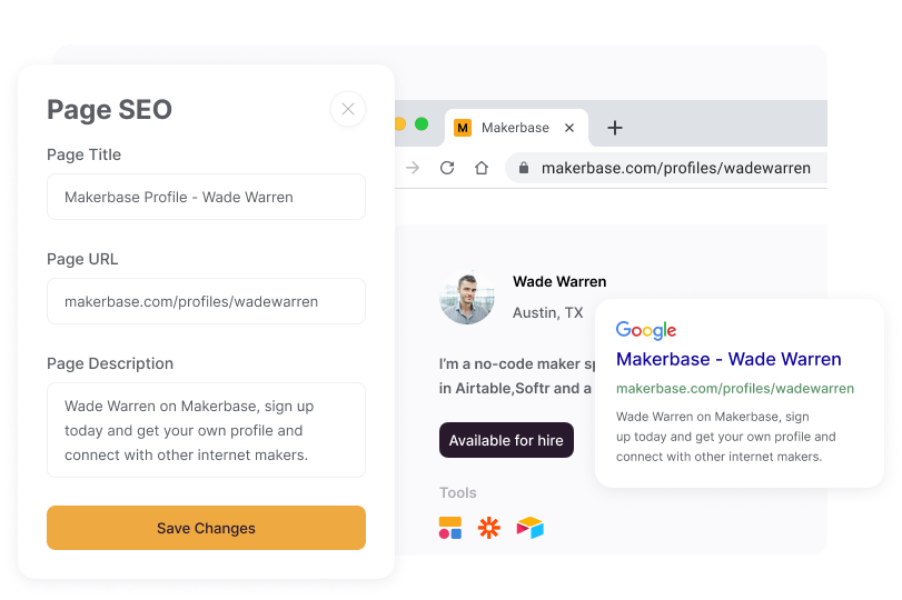 seo functionality in Softr