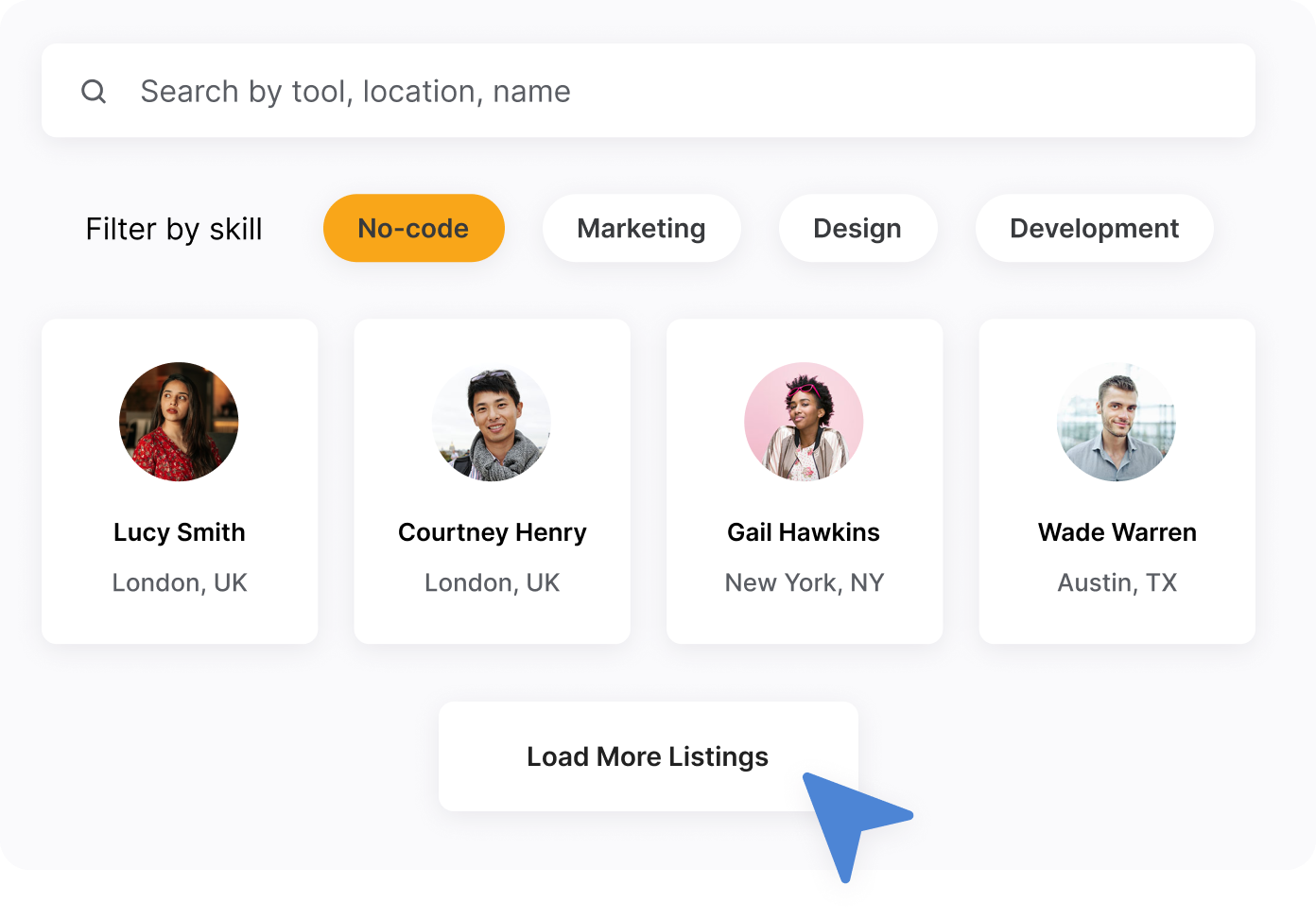  search, filtering, sorting  