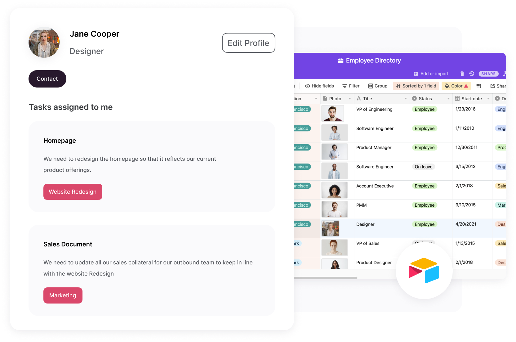 a beautiful front-end to a database