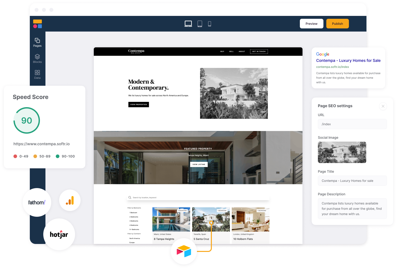 Softr SEO features