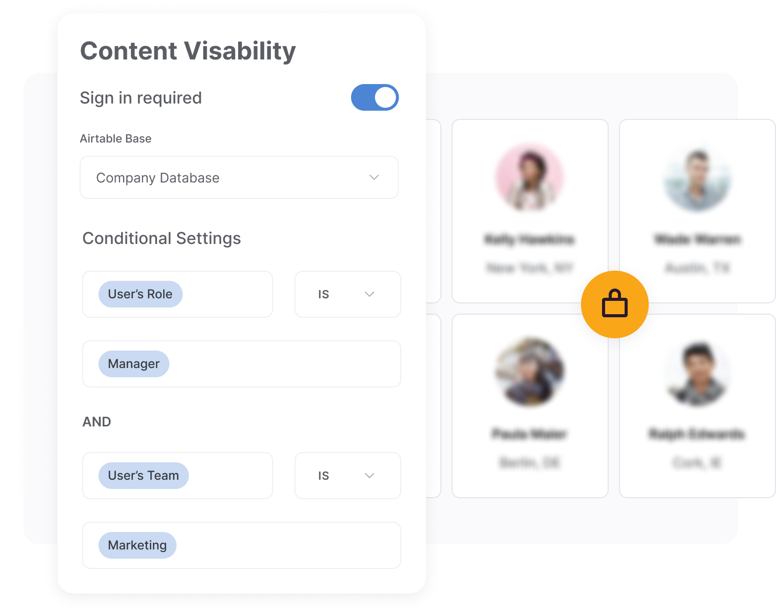 User groups & permissions