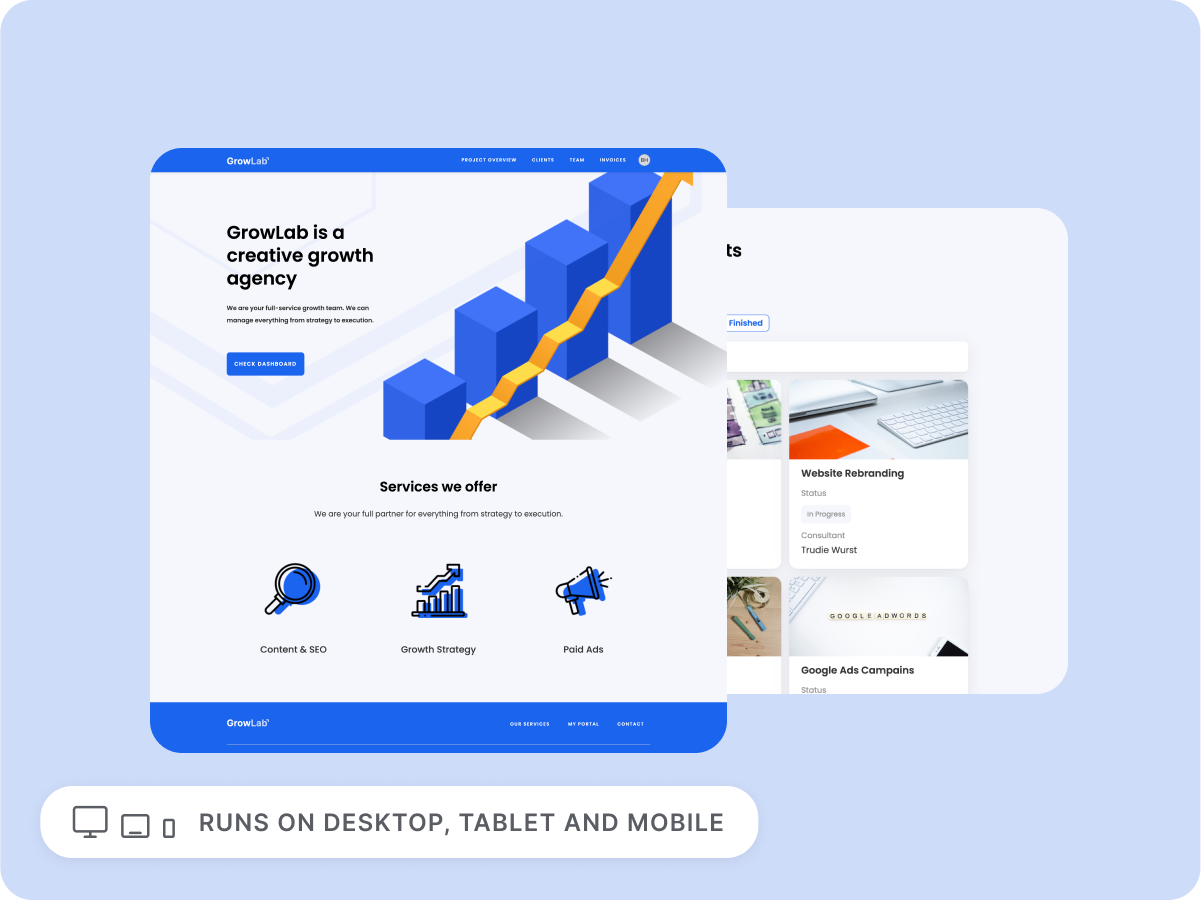 client portal template cover image