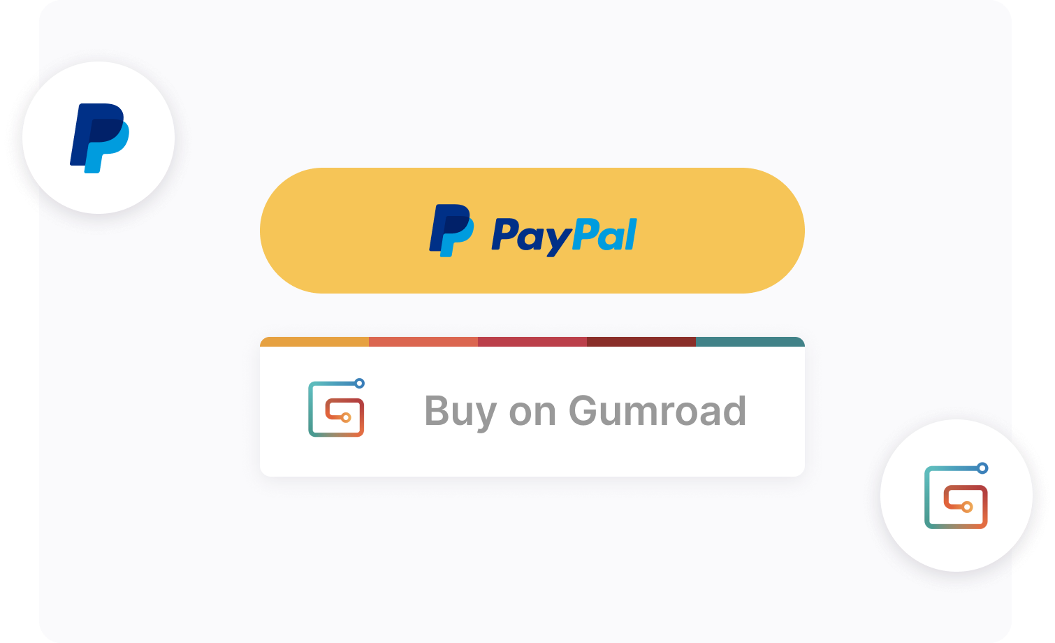 Paypal and Gumroad checkout